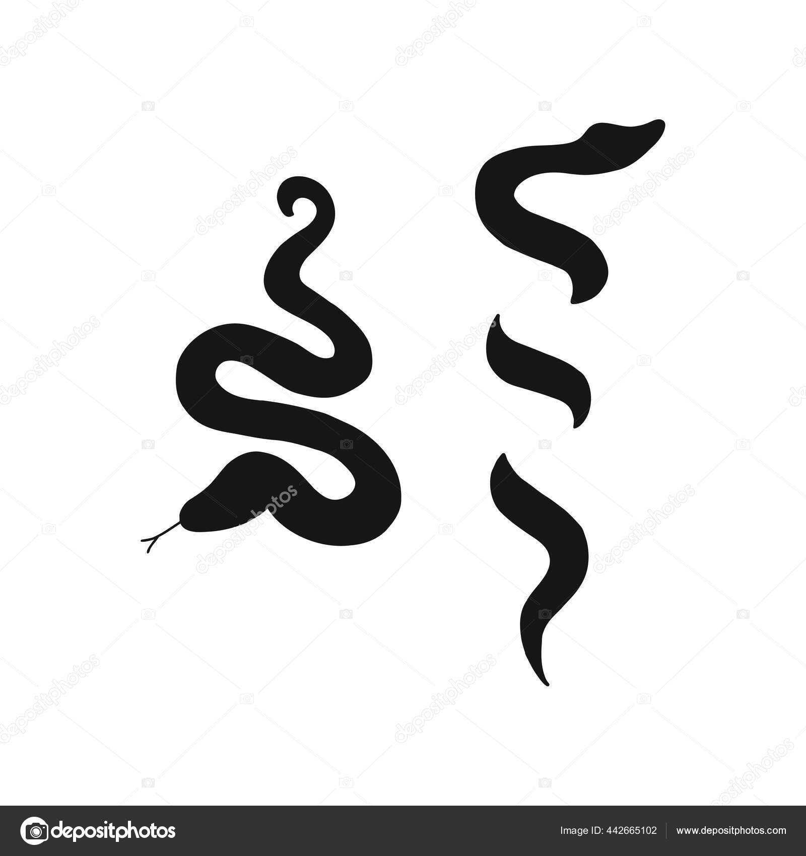 Cobra Em Um Fundo Azul, Plano, Desenho Animado Royalty Free SVG