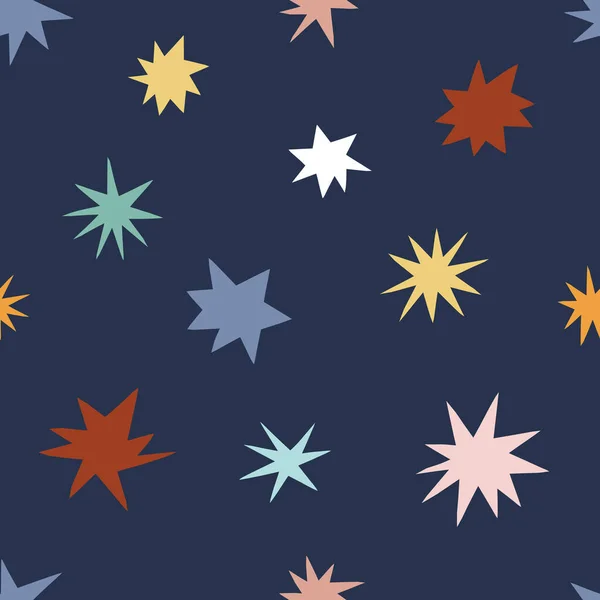 Estrella formas vector patrón sin costura — Archivo Imágenes Vectoriales