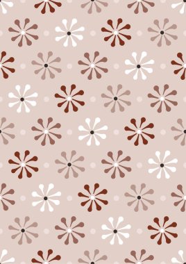 Geleneksel küçük çiçeksiz vektör deseni.