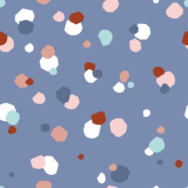 Çocuksu kağıt kesiği biçimli terrazzo vektör pürüzsüz desen