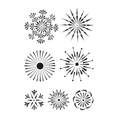 Süslü mandala tasarım elementleri beyaz arkaplanda izole edildi