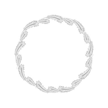 Kuş tüyü çelenk vektör tasarım elementi