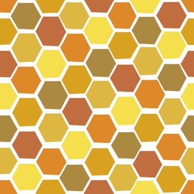 Elle çizilmiş bal peteği vektörsüz desen oluşturur