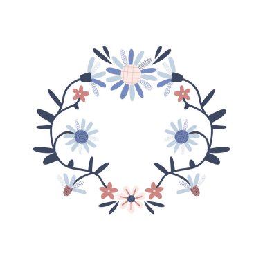 Daisy çiçek çerçeve çizimi