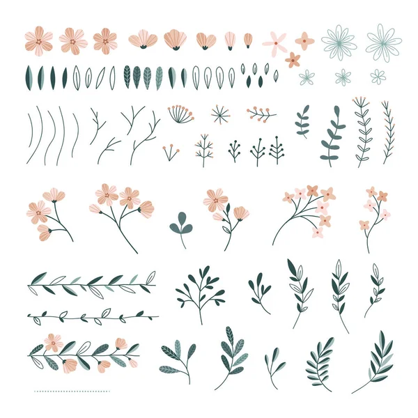 Daisy floral crystal wreath arrangement vector clipart — Stock Vector