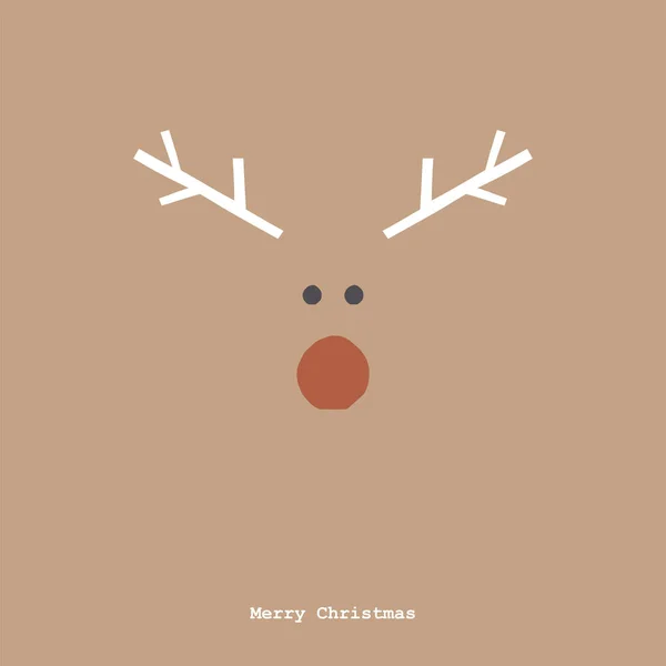 Xmas deer head vector illustration. — Stock Vector