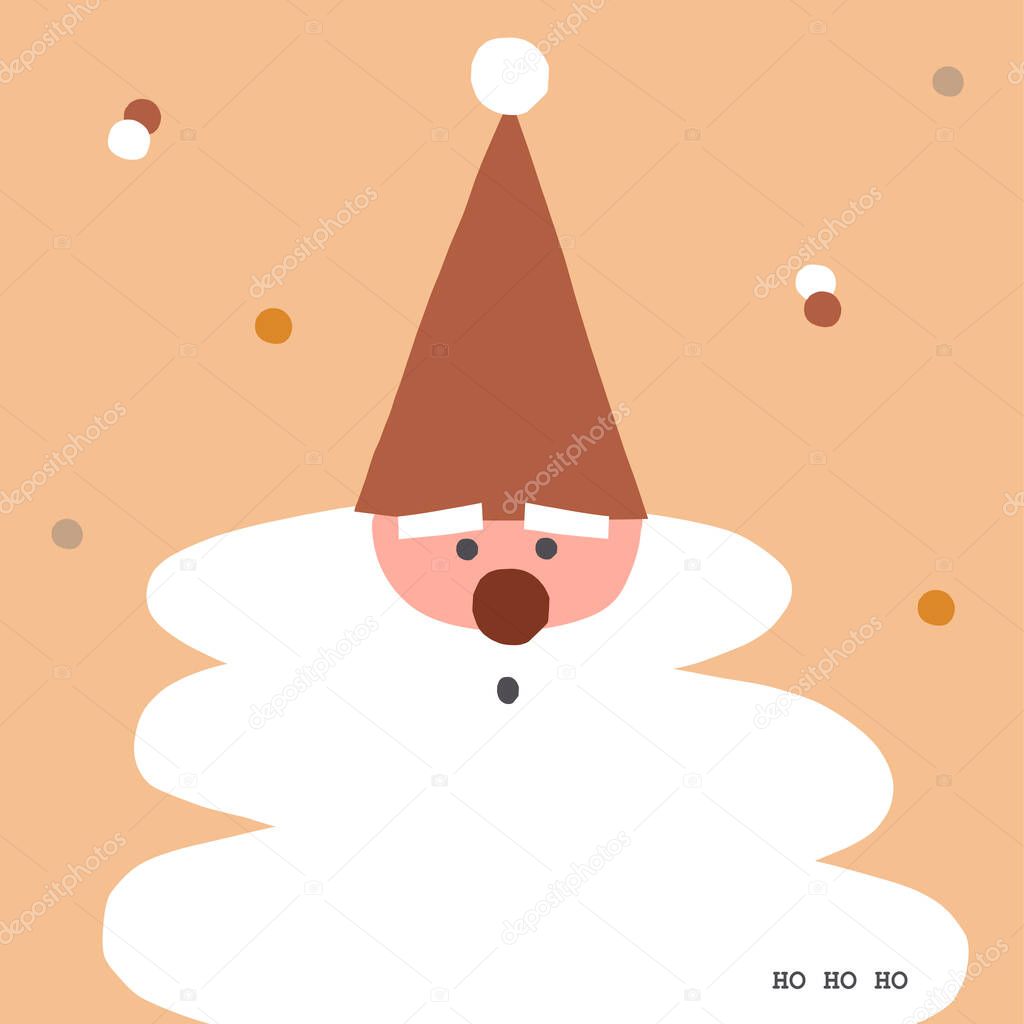 Santa Claus head vector illustration.