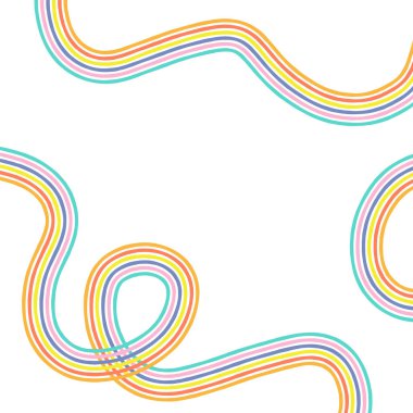 Soyut gökkuşağı renk dalgaları vektör arkaplanı.