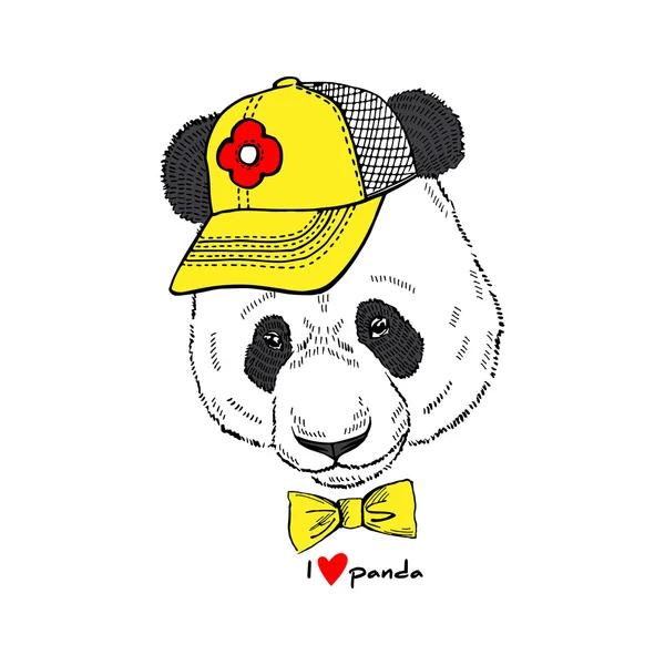 Carino ragazzo panda — Vettoriale Stock