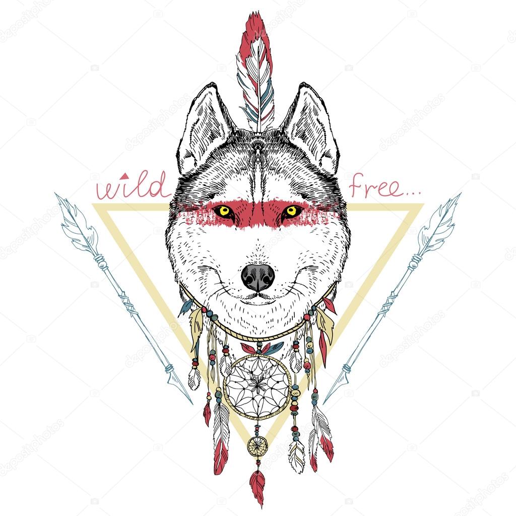 native american wolf