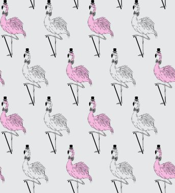 Flamingo pürüzsüz desen