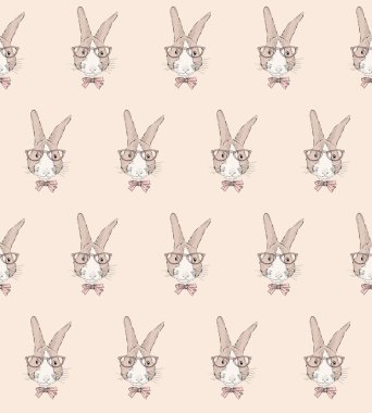 Hipster tavşan deseni
