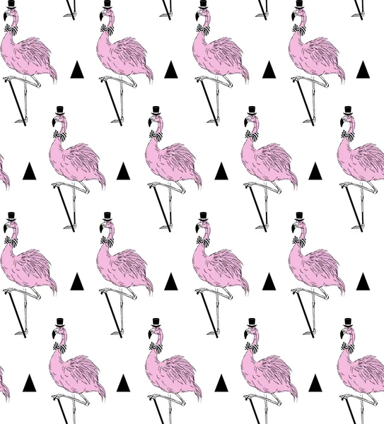 Flamingo saumaton kuvio — vektorikuva