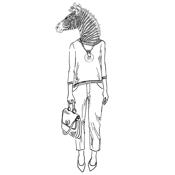 Illustrazione animale moda — Vettoriale Stock