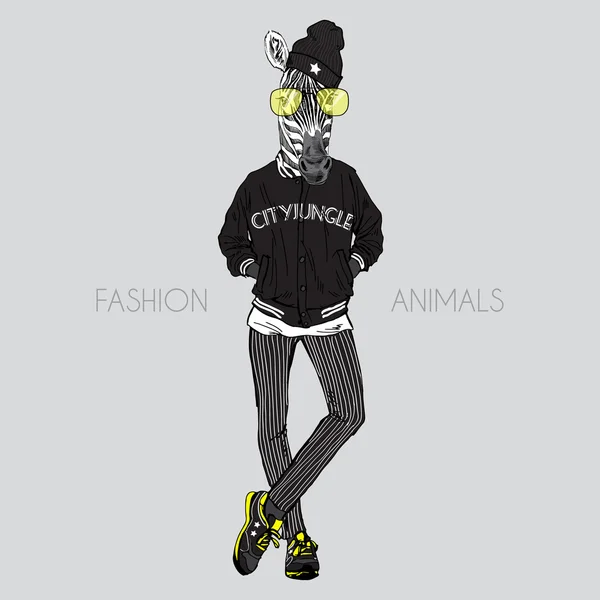 Fashion zebra animal — Stock Vector