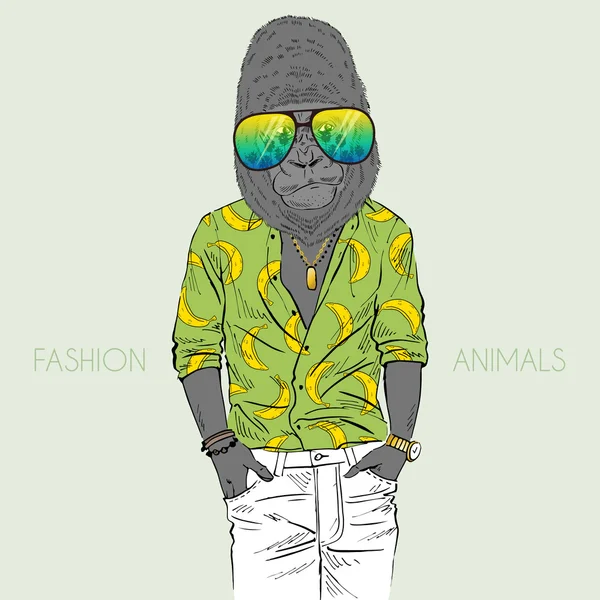 Ilustración animal moda — Vector de stock