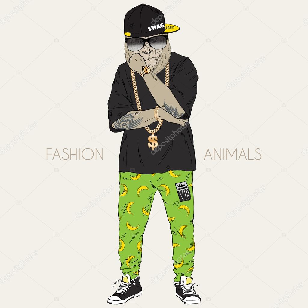 Fashion animal illustration