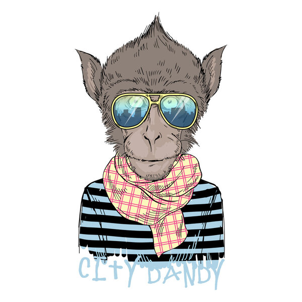 портрет обезьяны города денди
