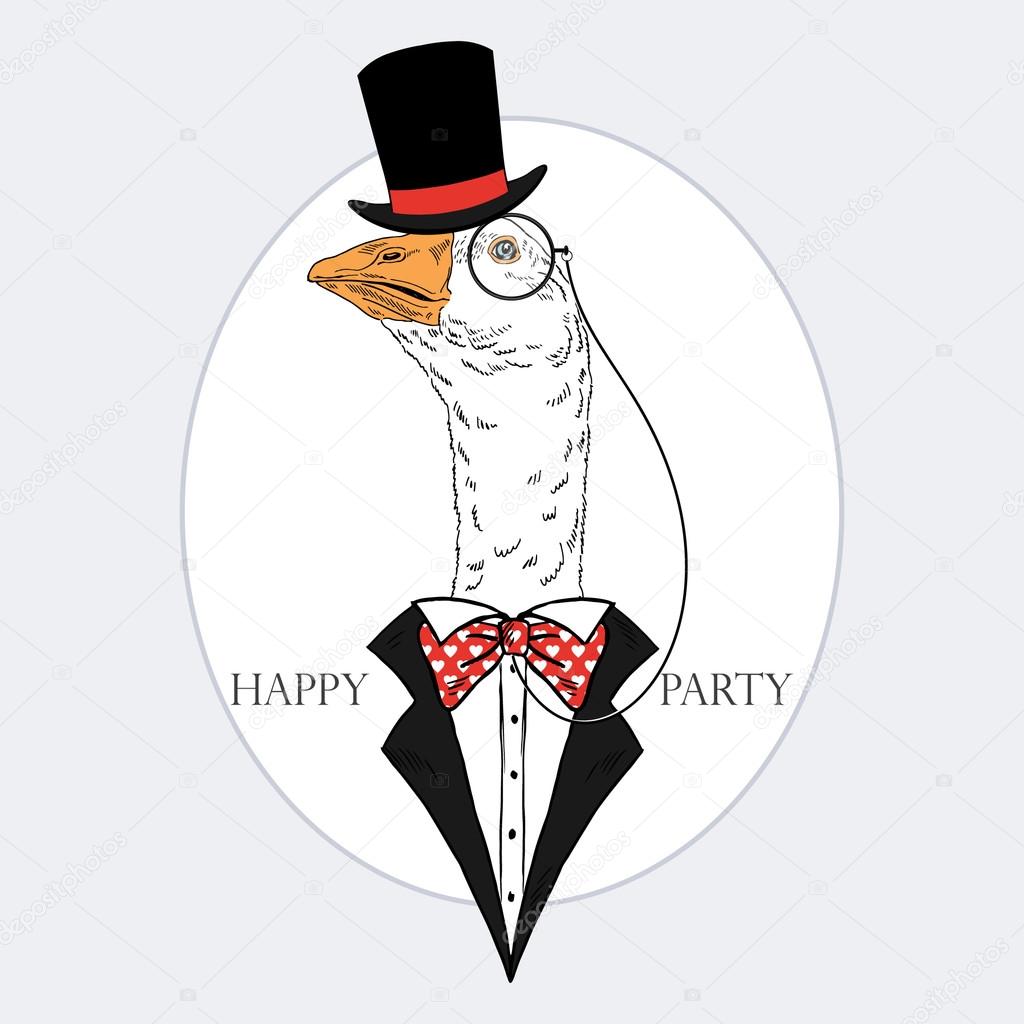 goose in party style