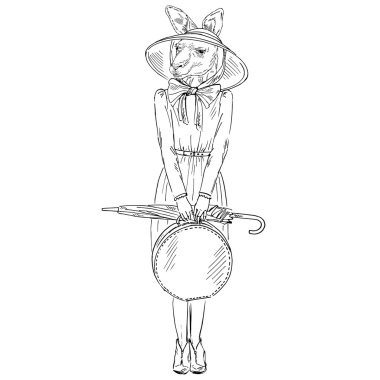 Kanguru kız retro tarzı