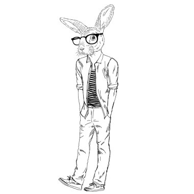 Bunny hipster çocuk