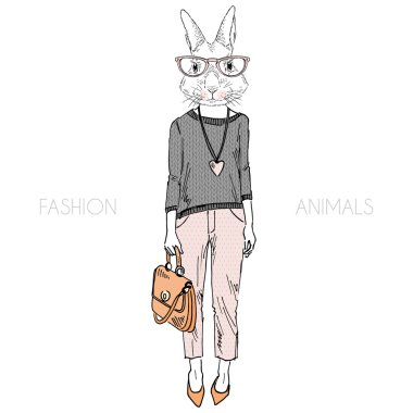 sevimli tavşan kız moda