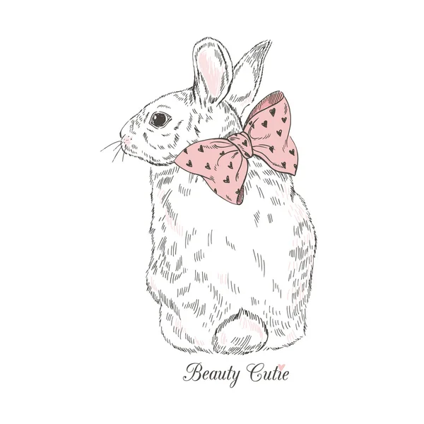 Симпатичный ручной кролик — стоковый вектор