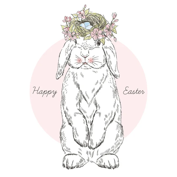 Heureux lapin de Pâques — Image vectorielle