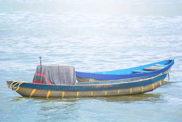 Two Fishing Wooden Boats Sea — Stock Photo, Image