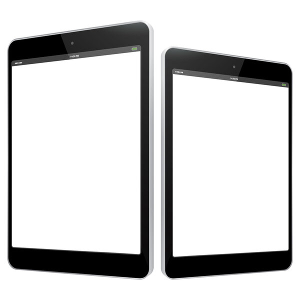 BlackTablet Computer Vector Illustration.