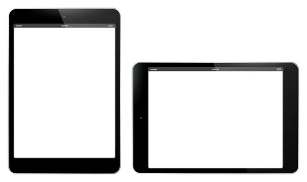 Tablet bilgisayar yatay ve dikey vektör çizim. 