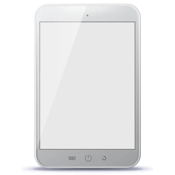 White Tablet Computer Vector Ilustração . — Vetor de Stock