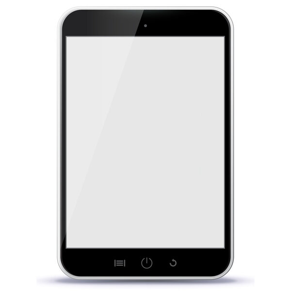 Black Tablet Computer Vector Illustration. 