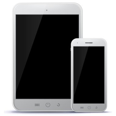 Akıllı telefon ve Tablet bilgisayar vektör çizim