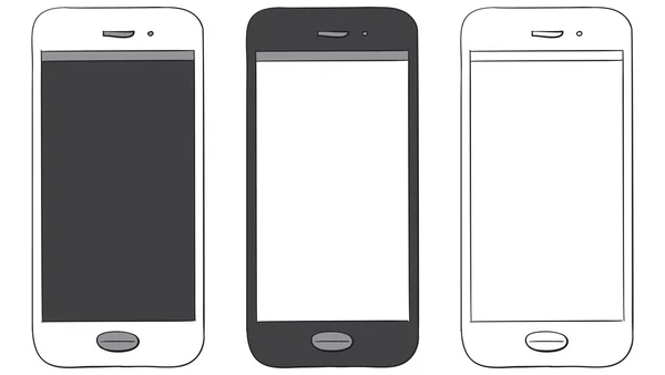 Illustration de dessin vectoriel Smart Phone — Image vectorielle