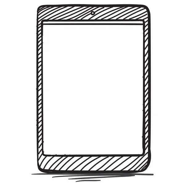 Tablet bilgisayar vektör çizim çizim — Stok Vektör