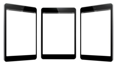 Siyah Tablet bilgisayar vektör çizim.