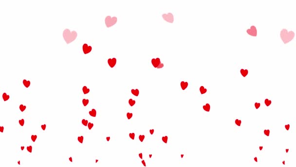 Flying Red Heart 드로잉 애니메이션이다 배경에 아이콘같은 미디어 사랑을 주제로 — 비디오
