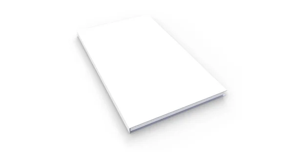 Книжкова Обкладинка Mockup Ілюстрація Перспективою Білий Порожній Шаблон Книги Ізольовано — стокове фото