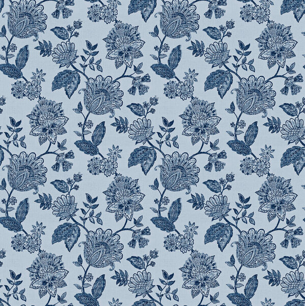 seamless floral design pattern with denim color