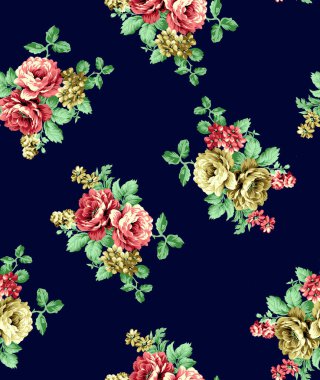 Arka planda kusursuz çiçek tasarımı deseni