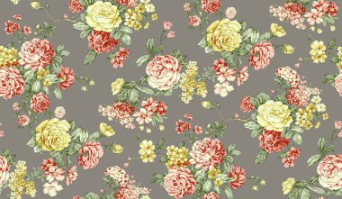 Arka planda kusursuz çiçek tasarımı deseni