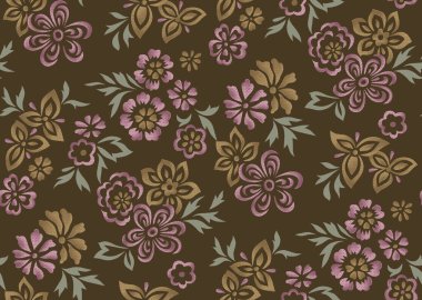 Dijital arkaplan ile renkli çiçek tasarımı