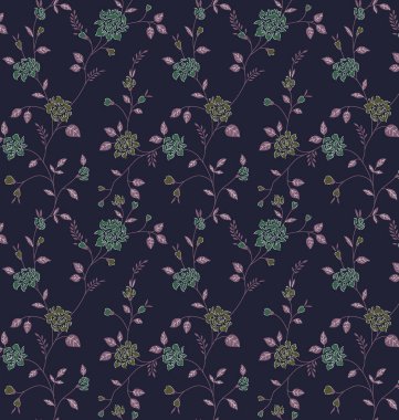 Dijital arkaplan ile renkli çiçek tasarımı