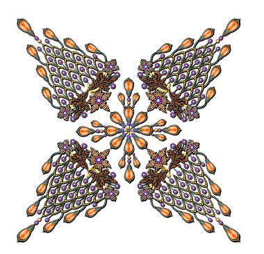 Kusursuz renksiz geleneksel mücevher motifi arkaplanı