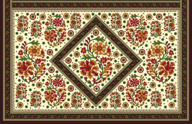 Tekstil Yazdırma Tasarımı ile güzel geleneksel atkı