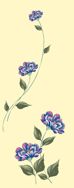 Dekoracyjny Piękny Wzór Kwiat Lekkim Tłem — Zdjęcie stockowe