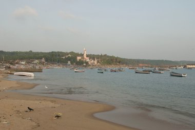 Vizhinjam balıkçı limanı Kerala, Hindistan görünümünü.