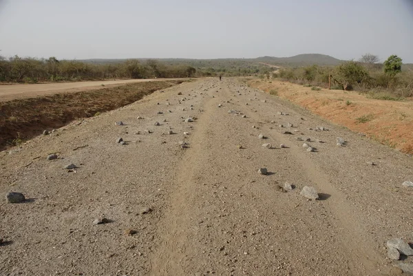 Road under construction, Omo Valley, Ethiopia. — Stock Photo, Image