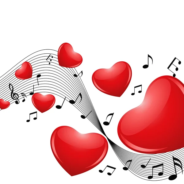 Musik av kärlek — Stock vektor